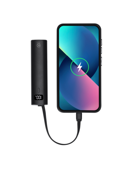 Power Bank 5000 mAh de Aluminio Reciclado con Cable USB-C Integrado