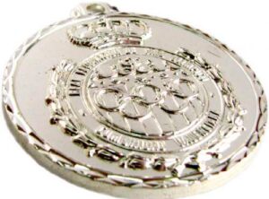 medalla bañada en plata