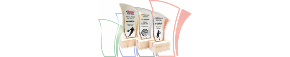 Trofeos Económicos de Metacrilato para Deportes en Valencia